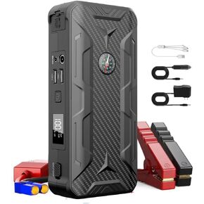 Car Jump Starter, 1500A 28000mAh Peak Battery Jump Starter (for 8L Gas or Up to 6L Diesel), Portable Battery Booster Power Pack, 12V Auto Jump Box with LED Light,Power Bank, USB Quick Charge