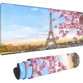 Gaming Desk Mat Large,Colorful Mushrooms Extended Mousepad,Non-Slip Rubber Mouse Pad Stitched Edges,Desktop Decorative Accessories for Home Office 31.5" x 15.7"