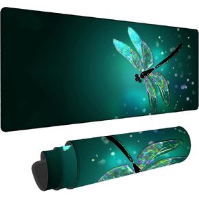 Gaming Desk Mat Large,Colorful Mushrooms Extended Mousepad,Non-Slip Rubber Mouse Pad Stitched Edges,Desktop Decorative Accessories for Home Office 31.5" x 15.7" in Saudi Arabia