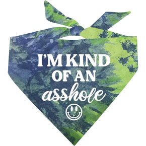 I'm Kind of an A$$Hole Dog Bandana (Rainbow Scrunch, OS 31)
