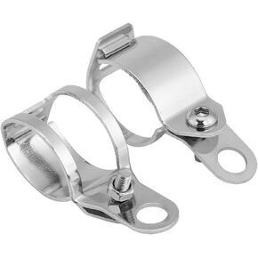 Motorcycle Turn Light Mount Bracket, 2Pcs Replacement Fit for 30-45mm Clamps Black Relocation Modified Clamp Universal Bulb Lamp Mounting Front Fork Scooter Indicator Brackets Metal Signal (Black)