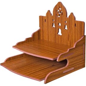 Wooden Beautiful Plywood Mandir Pooja Room Home Decor Office OR Home Temple Wall Hanging Product (RED A),X-Large,BTS003