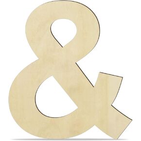 12 Inch Unfinished Wooden Letter E, 1/4 Inch Thick Blank Wood Letters for Wall Decor DIY Crafts Project Birthday Wedding Christmas Decorations (E)