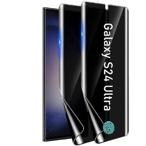 2 Pack for Samsung Galaxy S24 Ultra Privacy Screen Protector 6.8 inch [Not Glass], Anti-Spy Flexible Film,Full Coverage，Sensitive Touch & Fingerprint Unlock, Anti-Scratch Shock-Resistant