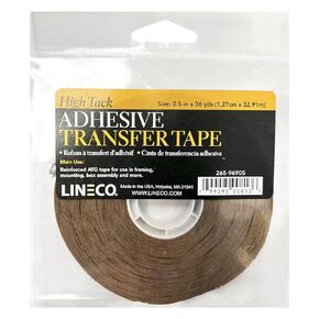 Lineco, High Tack ATG Tape, Brown 5 mil Adhesive Transfer Tape, 1/2 in x 36 yd, Acid Free for Framing, Picture Mounting and Box Assembly