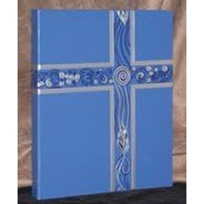Ceremonial Binder - Blue with Silver Foil (1-inch Spine)