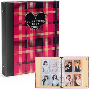 tutata Kpop Photocard Binder, Kpop Photocard Holder Book with Elastic Cord, 25 Sleeves, Hard Cardboard