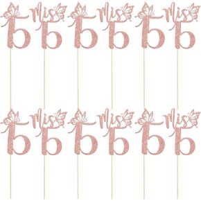 Mis 15 Centerpiece Sticks, Happy 15th Birthday Decorations, Hello 15, Cheers to 15 Years Old Birthday Anniversary Party Supplies 12 Pieces Rose Gold