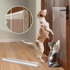 Heavy Duty Door Protector from Dog Scratching, Custom-Cut Anti Scratch Furniture Protector for Cat Dog, PVC Dog Scratch Door Protector to Protect Your Home Size (2-Pack 40'' x 16'')