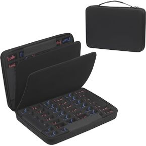 Miniature Storage Carrying Figure Case - 84 Slot Figurine Minature Carrying Case with Foam Layer for Miniatures Compatible with Warhammer 40k, DND & More