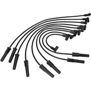 A-Premium Ignition Spark Plug Wires Set of 9 Compatible with Ford F-150 F-250 F-350 F-100 E-100 E-150 E-250 E-350 & Lincoln Continental Mark V & Mercury Cougar Marquis