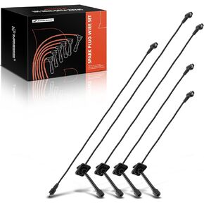 A-Premium Ignition Spark Plug Wires Set of 5 Compatible with Toyota Camry 1992-1996, Celica 1992-1999, MR2 1992-1995, RAV4 1996-1996, 2.0L 2.2L Square Top Plug Ends
