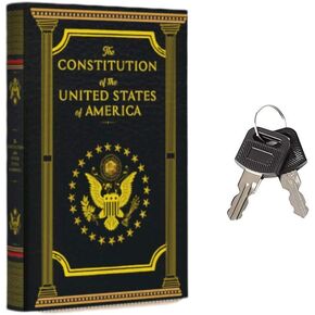 Hidden Safe Book Safe with Combination Lock - Diversion Safe, Secret Storage, Fake Book Box, Small Safe Box for Cash and Money - Book Safe Lock Box - Hidden Safes in Plain Sight (Constitution) (Large)