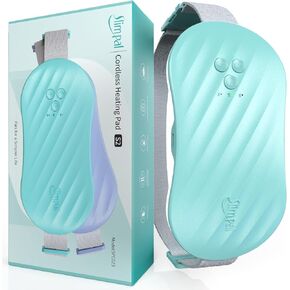 Slimpal Heating Pad for Period Cramps&Back Pain,FSA HSA Eligible, Plus-Sized Electric Heating Pad, Portable Menstrual Heat Belt Pain Relief, 3 Timer Auto Off Setting, Gift for Girls Women Wife, Beige