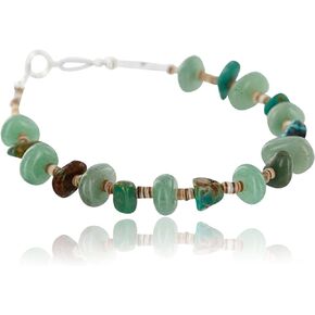 $80Tag Certified Silver Navajo AJAX Turquoise Jade Native Bracelet 390750346046 Made by Loma Siiva