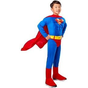 Rubies Child's Super DC Heroes Deluxe Muscle Chest Superman Costume, Toddler
