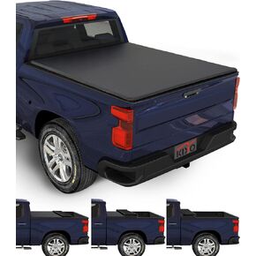 Kikito Professional FRP Hard Tri-Fold Truck Bed Tonneau Cover for 2007-2024 Silverado Sierra 1500 5.8ft (69.3in) Bed