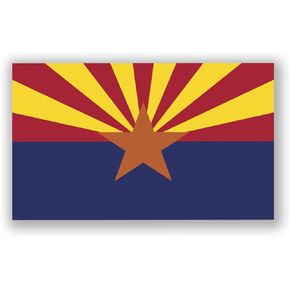 2-Pack Arizona State Flag Decal Sticker | 5-Inches by 3-Inches | Premium Quality Vinyl | PD309