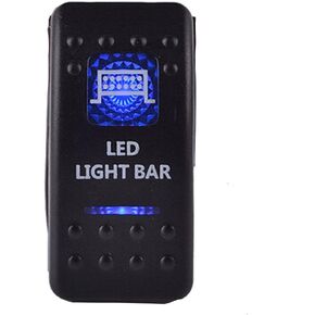 ESUPPORT Car Blue LED Bar Light Rocker Toggle Switch ON Off 12V 20A, 24V 10A