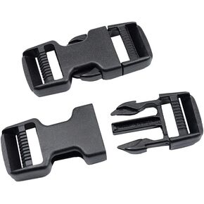 Quick Side Release Buckles 1 Inch,Super Heavy Duty Plastic Snap Buckle Clips Clasps 1 Inch Backpack Strap Replacement Buckle Dual Adjustable No Sewing 2 Sets