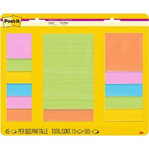 Post-it Super Sticky Pop-up Notes, 3x3 in, 13 Pads, 2x the Sticking Power, Energy Boost, Bright Colors (Orange, Pink, Blue, Green),Recyclable (R330-6SSAN)