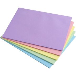 Vanpad Sticky Notes 6x8 in Bright Stickies Colorful Super Sticking Power Memo Pads Strong Adhesive 5 Pads/Pack 28 Sheets/pad