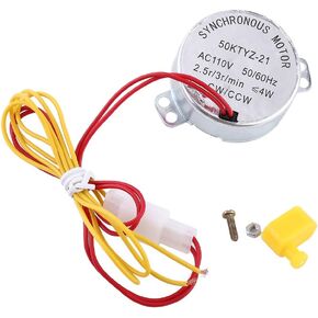 Zerodis Synchronous Motor, AC 110/220V 2 Types Chicken Egg Turner Rotator Incubator Motor with Connector for Chickens Ducks Goose Birds Egg Hatching(110V)