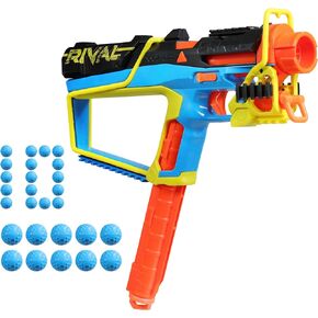 مسدس Nerf Rival Mirage XXIV-800، 10 طلقات Nerf Rival Accu-Round، طريقتان للتحميل، 8 مجلة مستديرة قابلة للإزالة، مضخة تمهيدية، هدايا للمراهقين