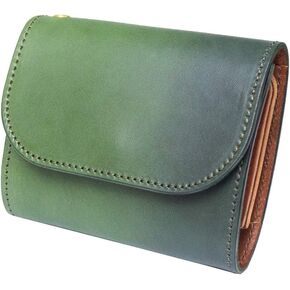 Small Wallet Japanese traditional genuine leather Gradient Dyeing - for Men & Women Minimalist Slim Card holder Coin purse Made In Kyoto,Japan (Black)