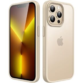 JETech Matte Case for iPhone 13 Pro 6.1-Inch, Shockproof Military Grade Drop Protection, Frosted Translucent Back Phone Cover, Anti-Fingerprint (Black)