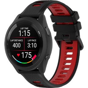 حزام ساعة Garmin Forerunner 265S، حزام سيليكون ناعم يناسب Garmin Forerunner 255s/ Vivoactive 4S 40mm/ Vivomove 3S 30MM/ Venu 2S GPS Running Smartwatch Band للرجال والنساء