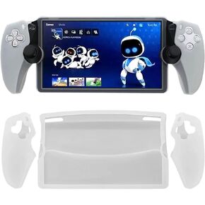 Silicone Protective Case for PS5 Portal, Soft Protective Skin Cover Case for Playstation Portal Remote Player, Shockproof Anti-Scratch - Red