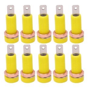 10PCS 4mm Banana Jack Socket Female, Connector Panel for Electronic Instrument (Green)