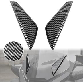 SAUTVS Carbon Fiber Pattern Front Windshield Trims for Spyder RT, Front Windscreen Accent Trim Panels for Can-Am Spyder RT 2020-2024 Accessories (2PCS, Replace#705007411 705007412)