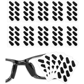 60 Pairs Adhesive Eyeglass Nose Pads, Soft Foam Non-Slip Eyeglass Nose Pads for Glasses Eyeglasses Sunglasses (Black, 1 MM)