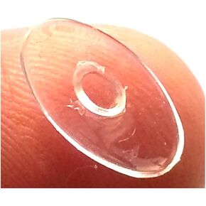 10 Pairs Oval-Shaped Push in Silicone Nose Pads 13 mm / 0.6 ''