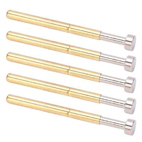 100pcs Pogo Pin Flat Head, PCB Testing Pogo Pin Pogo Pin Spring Test Probe Brass Material 2.36mm/0.1in Tube Diameter 34mm/1.3in PCB Testing Probes