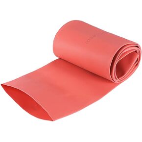 uxcell Heat Shrink Tubing, 60mm Dia 98mm Flat Width 2:1 Rate Shrinkable Tube Cable Sleeve 1m - Red