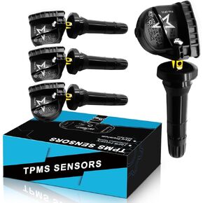 13598771 Programed TPMS Sensors For:-Chevy Silverado 1500 2500 3500 Equinox Camaro Express Impala Malibu, For:-GMC Sierra Savana Yukon 2004-2022 Tire Pressure Monitoring System 315MHz (4pcs)