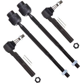 SCITOO 4pcs Front Suspension Kit Inner Outer Tie Rod End Fit 2004-2005 For Chevy Classic 1997-2003 For Chevy For Malibu 1999-2005 For Pontiac Grand Am