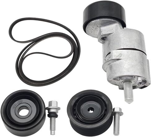 Belt Tensioner & Idler Pulley V-Ribbed Belt Kits Fit for Hyundai Sonata Kia 2.0L 2.4L Replace 252122G760 2528125000 25281-25000 25287-25110 25212-2G760 in Kuwait