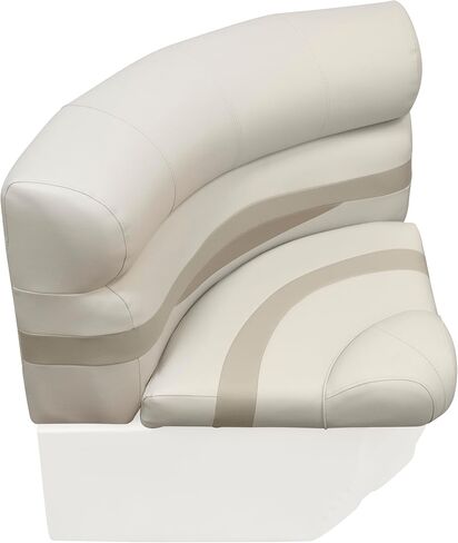 Wise BM11028-1066 Premier Series Pontoon 28" Radius Corner Seat Cushion Set, Stone/Mocha Java/Khaki in Saudi Arabia