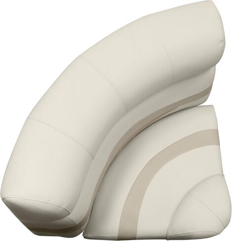 Wise BM11028-1066 Premier Series Pontoon 28" Radius Corner Seat Cushion Set, Stone/Mocha Java/Khaki in Saudi Arabia