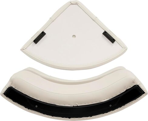 Wise BM11028-1066 Premier Series Pontoon 28" Radius Corner Seat Cushion Set, Stone/Mocha Java/Khaki in Saudi Arabia