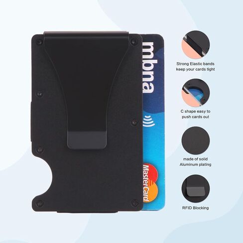 To My Son Gifts,Minimalist Personalized Engraved Metal Wallet,Slim Wallet for Men,Birthday Gifts Graduation Gifts Christmas Gift (TO MY SON) in Kuwait