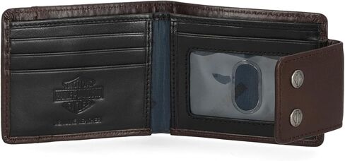 Harley Davidson Men's Leather RFID Blocking Billfold Wallet in Saudi Arabia