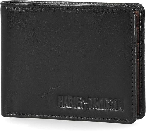 Harley Davidson Men's Leather RFID Blocking Billfold Wallet in Saudi Arabia