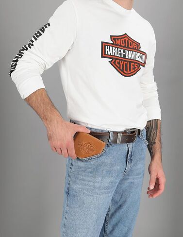 Harley Davidson Men's Leather RFID Blocking Billfold Wallet in Saudi Arabia