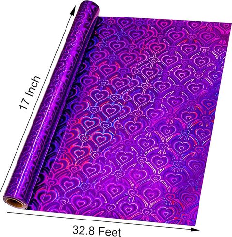 Homeral Pink Wrapping Paper Roll - Holographic Shiny Pink Galaxy for Birthday, Baby Shower, Bridal Shower, Wedding, Mothers Day, Valentines Day - Mini Roll - 17 Inch x 33 Feet in Kuwait