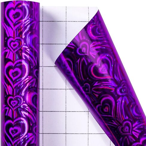 Homeral Pink Wrapping Paper Roll - Holographic Shiny Pink Galaxy for Birthday, Baby Shower, Bridal Shower, Wedding, Mothers Day, Valentines Day - Mini Roll - 17 Inch x 33 Feet in Kuwait